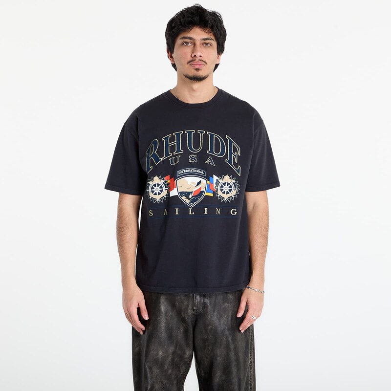 Tričko Rhude Usa Sailing Icon Tee Vintage Black/ White XL 67148725