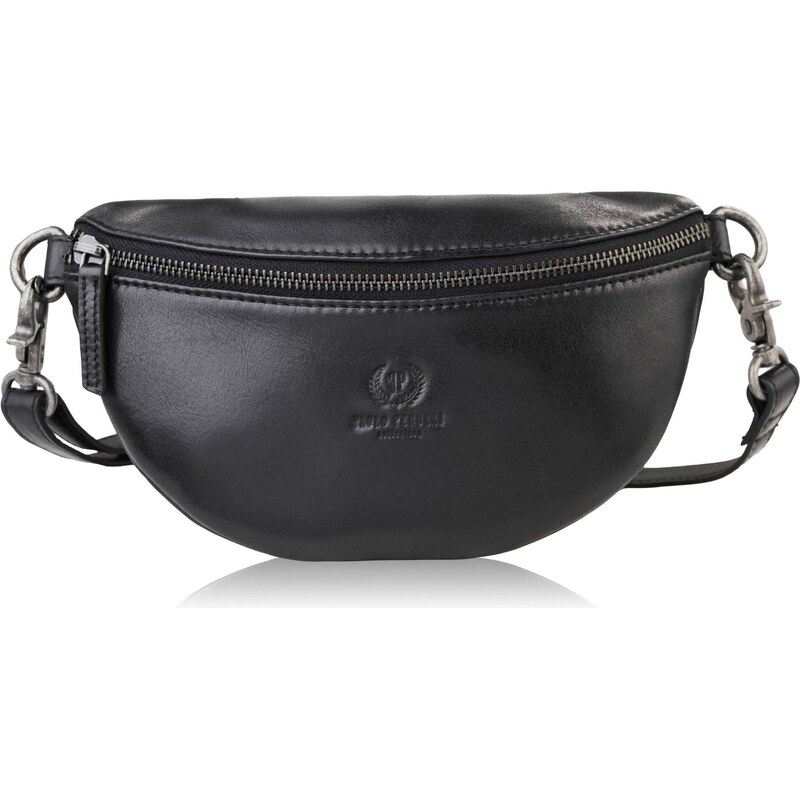 Paolo Peruzzi Dámska kožená ľadvinka | čierna SL-05-BL 67148534