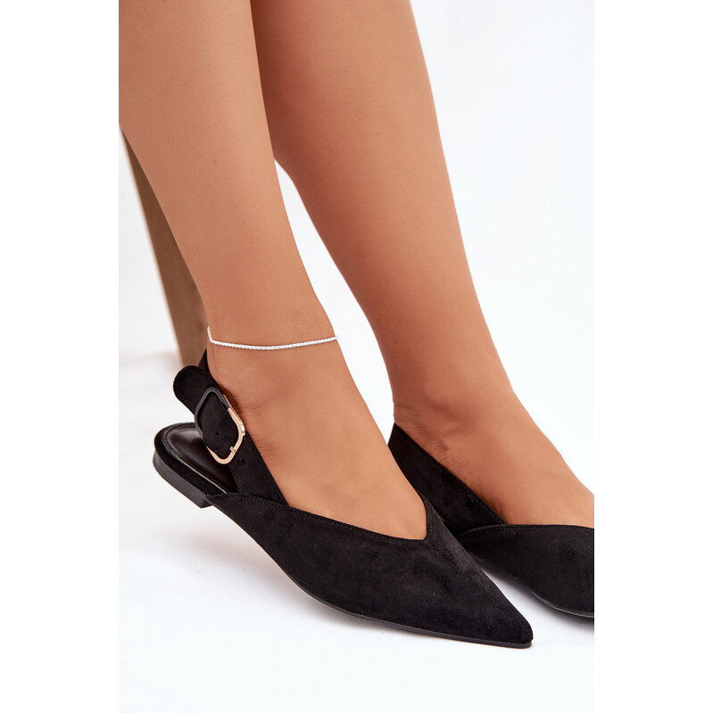 Boto Dámské baleríny s přezkou Černé Tanelia 67262770