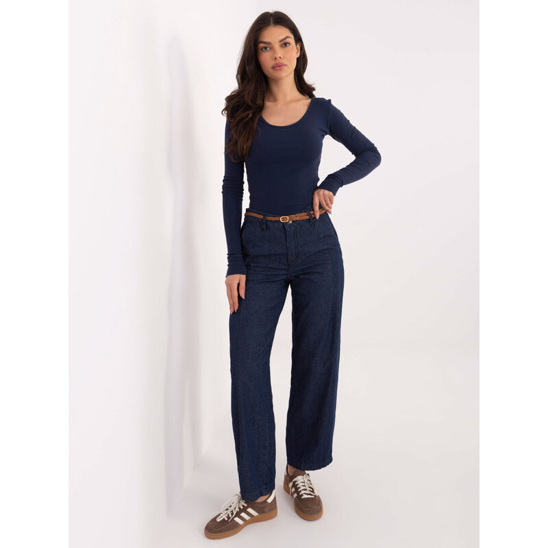 FPrice Nohavice D80038BB62630D311 navy blue 67148896