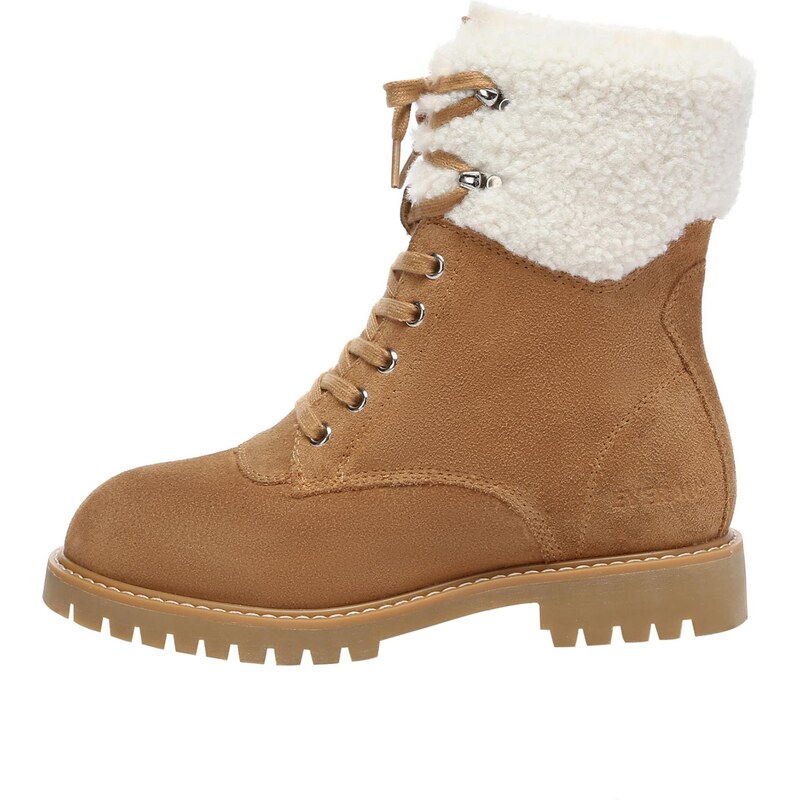 Everau Šnurovacie členkové čižmy Sittella gaštanová 67152009