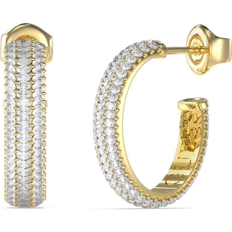 GUESS Náušnice Essenza zlatá / priehľadná 67152145