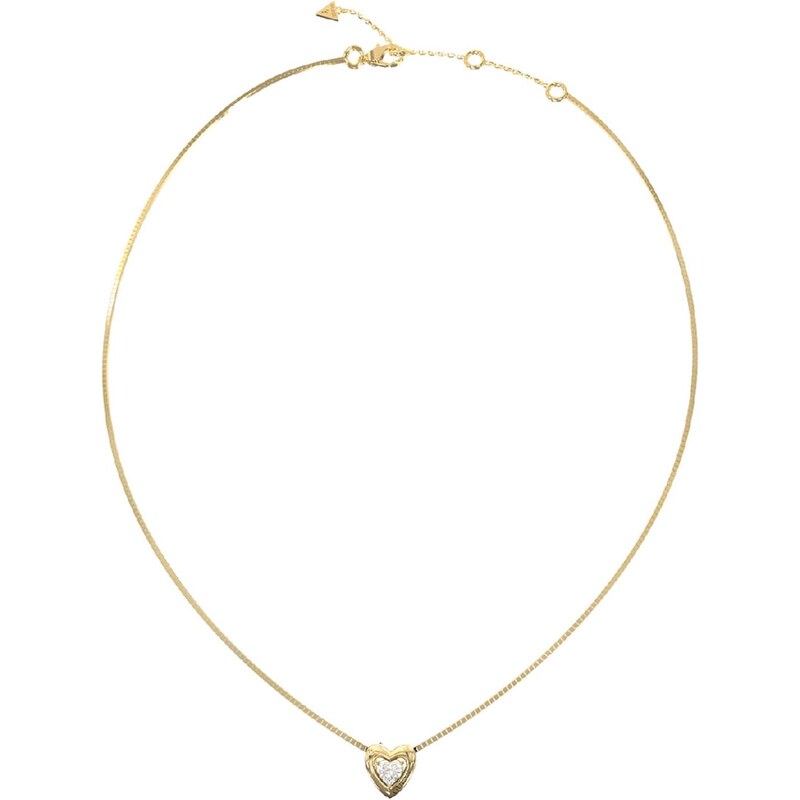 GUESS Retiazka CRYSTAL HEART zlatá / priehľadná 67152125