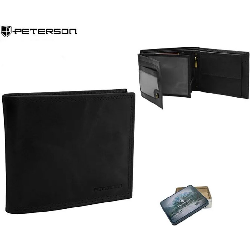 Módna čierna pánska peňaženka Peterson 67153554