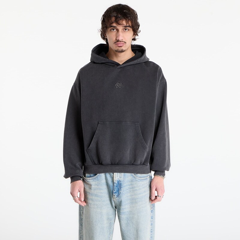 Mikina Filling Pieces Hoodie Boxy Embroidered Vintage Black M 67155790