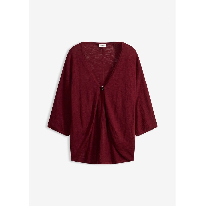 bonprix Pletený sveter z čistej bavlny, farba červená 67157676