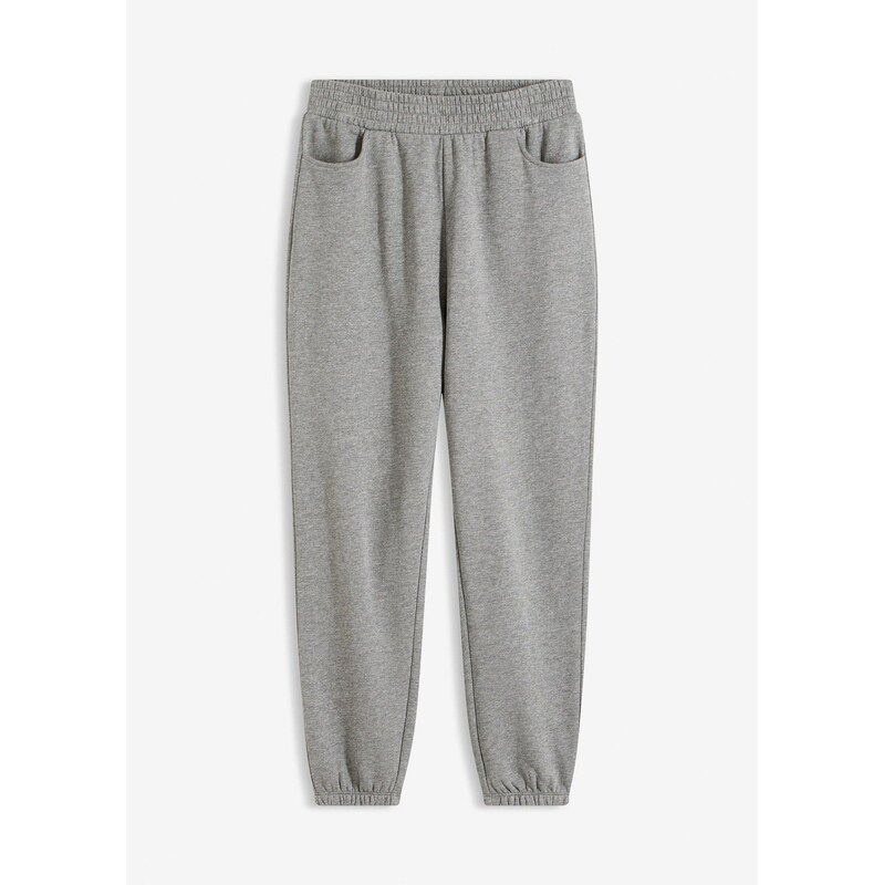 bonprix Tepláky s nízkym pudlom, z čistej bio bavlny, farba šedá 67157688