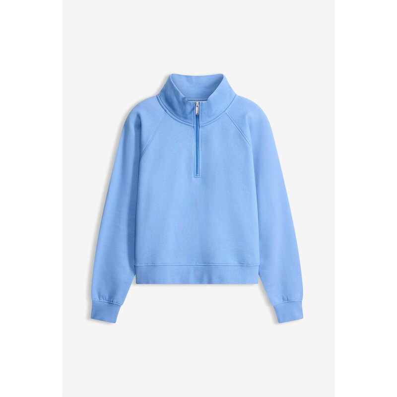 bonprix Mikina z čistej bio bavlny, farba modrá 67157686