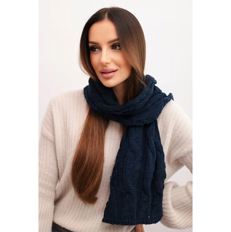 Kesi dámsky vlnený šál s vrkočovým vzorom 67157911
