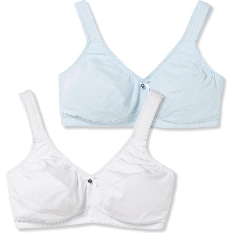 SHEEGO Zmenšujúca podprsenka pastelovo modrá / biela 67163643