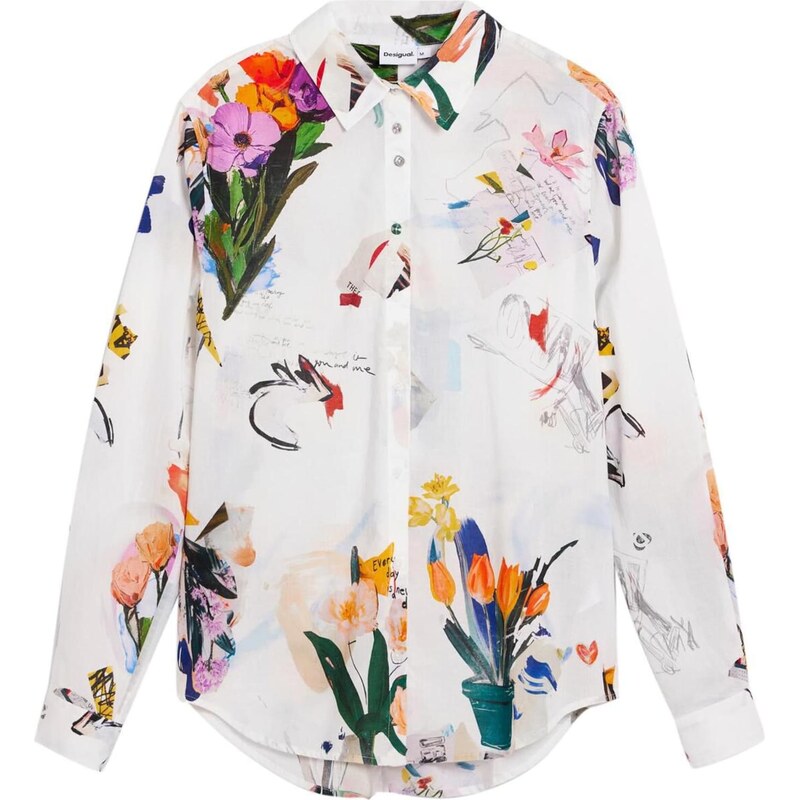 Desigual Blúzka orchideová / oranžová / čierna / biela 67164028