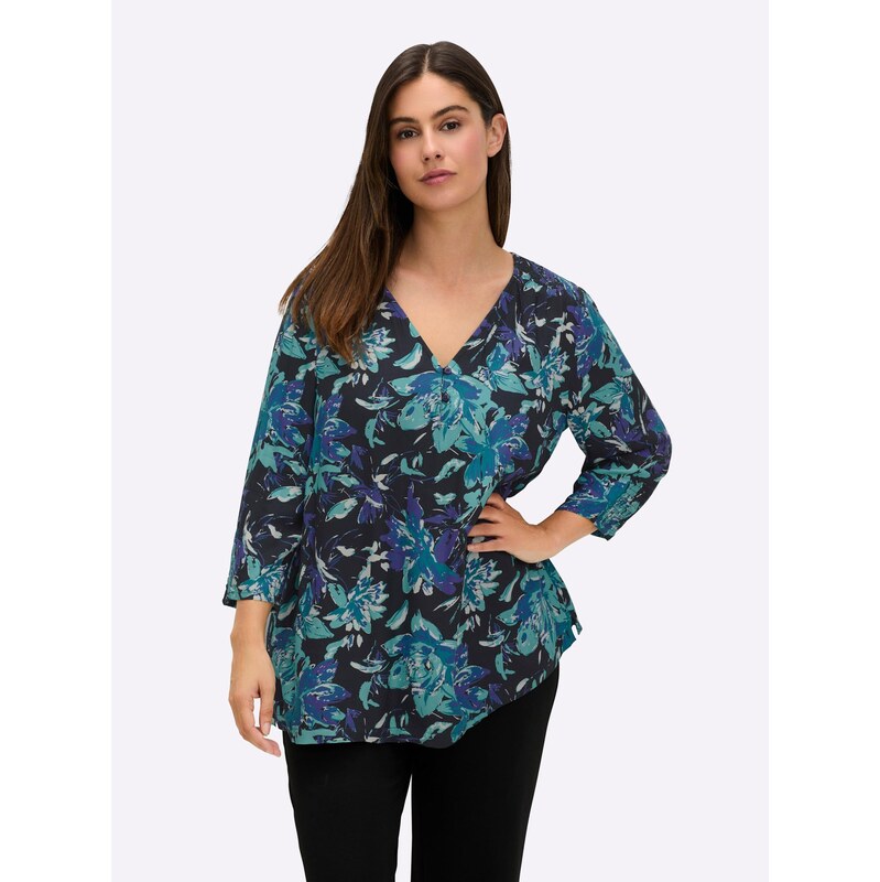 SHEEGO Tunika modrozelená / tmavomodrá / fialová / šedobiela 67164114