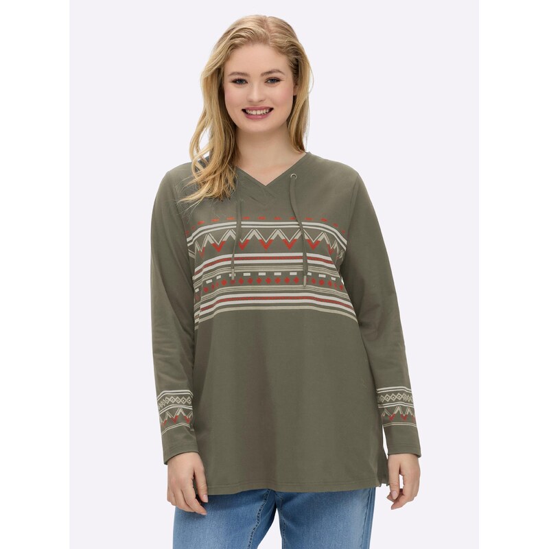 SHEEGO Tričko nebielená / zelená / pastelovo zelená / červená 67164200