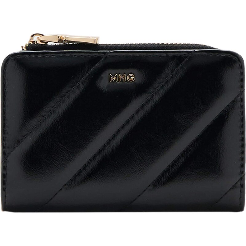 MANGO Peňaženka DIAGONAL čierna 67164207