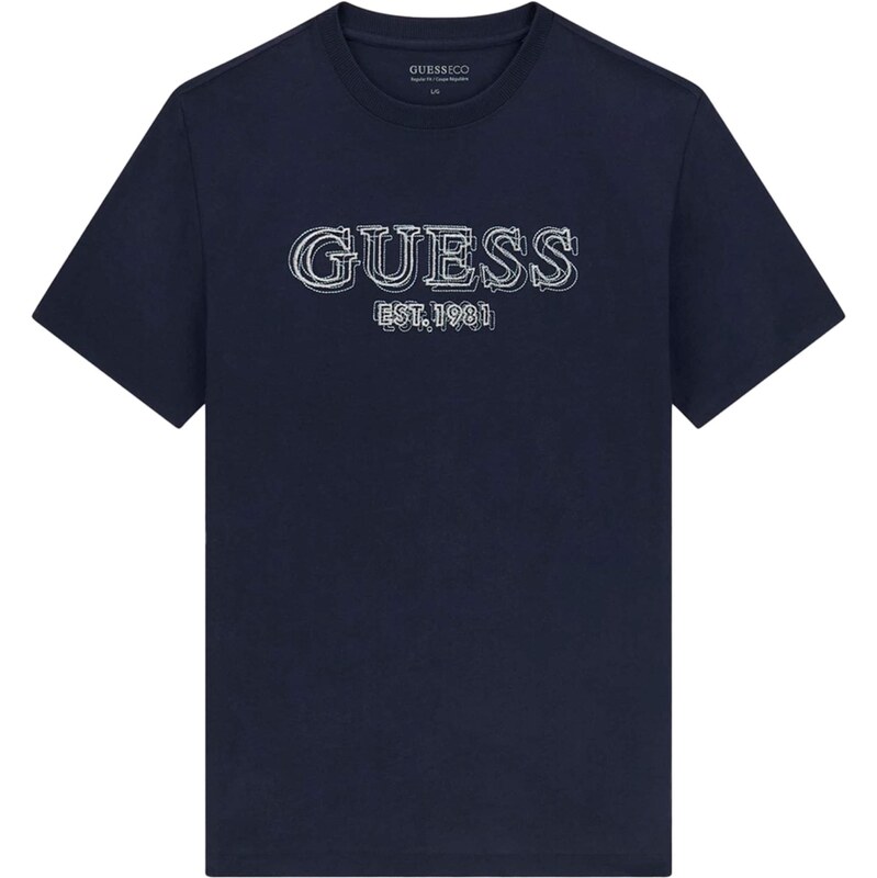 GUESS Tričko tmavomodrá / biela 67164317