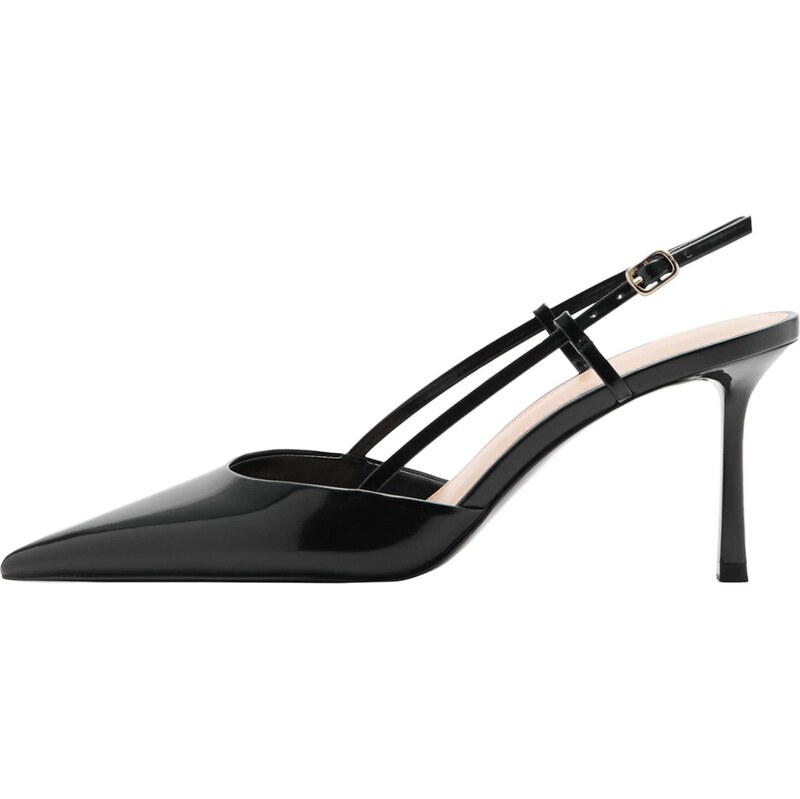 MANGO Lodičky s otvorenou pätou Giro čierna 67164323