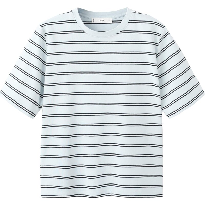 MANGO Tričko BELLA-H svetlomodrá / čierna / biela 67164386