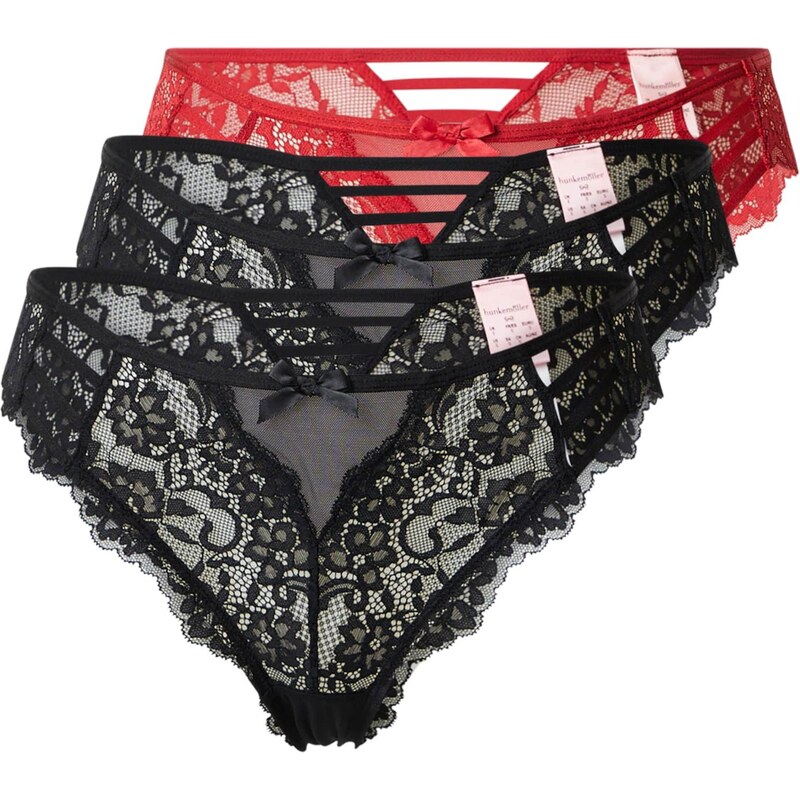 Hunkemöller Nohavičky červená / čierna 67164451