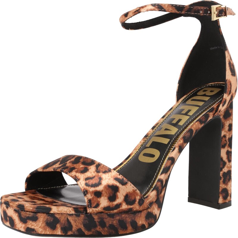 BUFFALO Remienkové sandále JUNE NEAT hnedá / brokátová / čierna 67164506