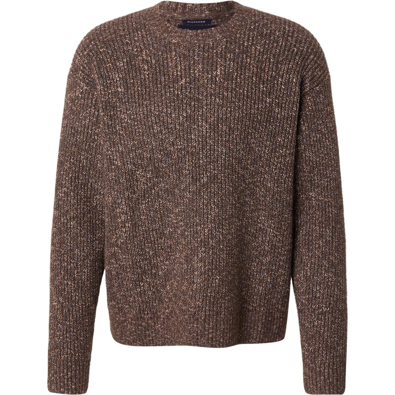 Abercrombie & Fitch Sveter ESSENTIAL hnedá melírovaná 67164522