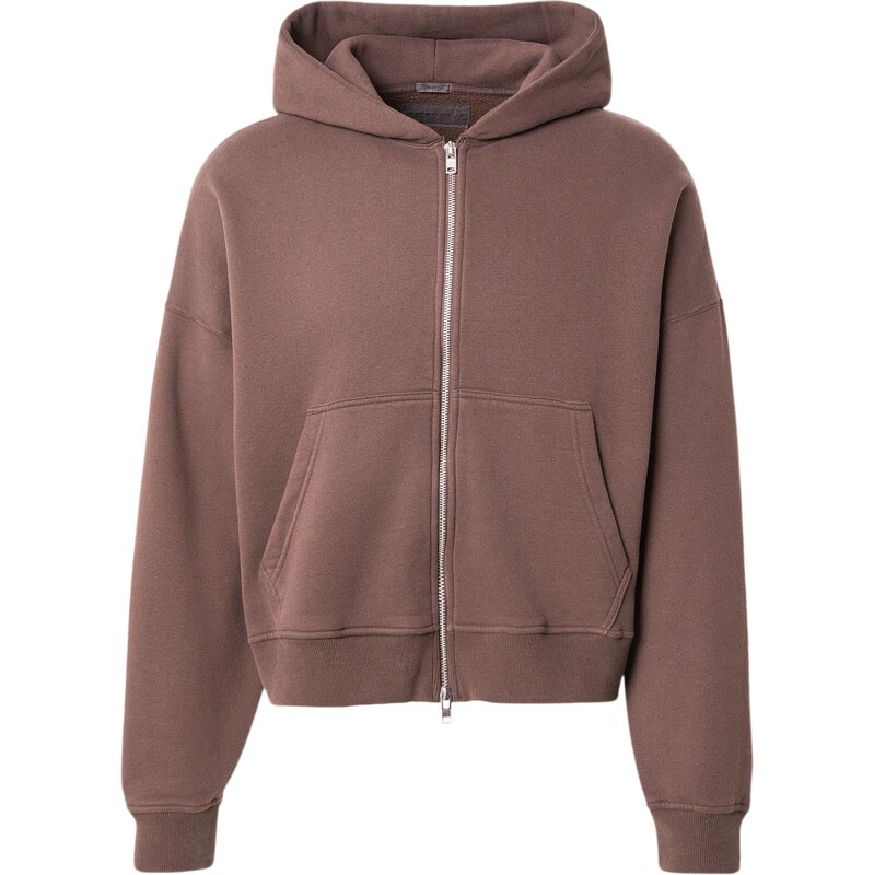 Abercrombie & Fitch Tepláková bunda hnedá 67164523