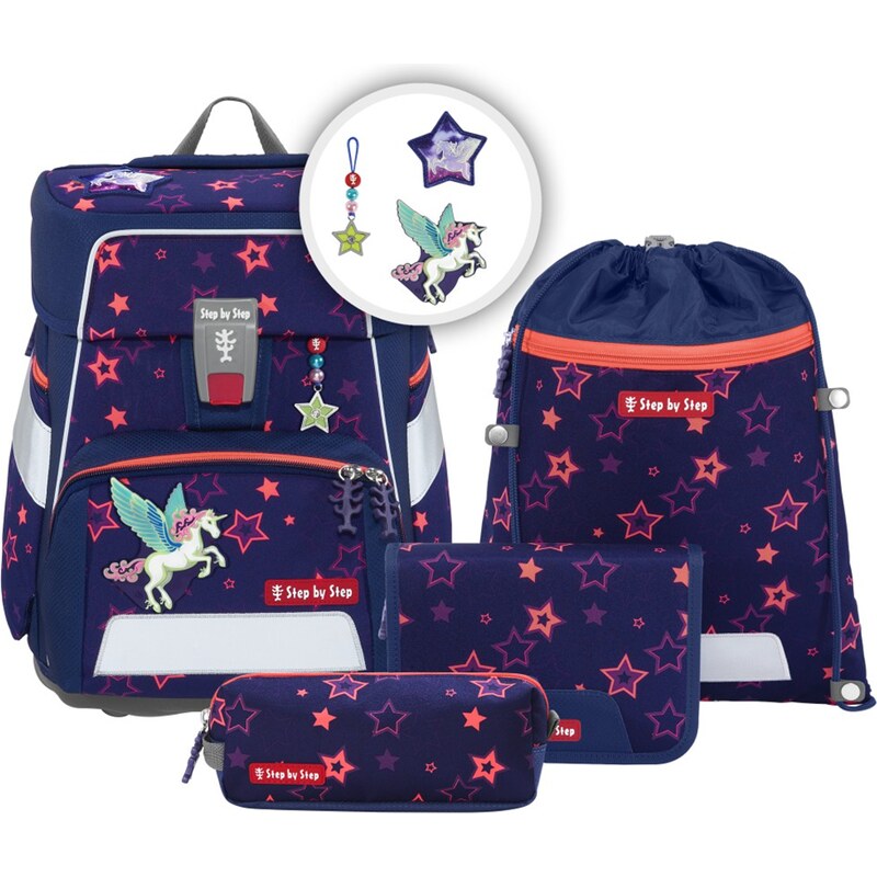 Step by Step školská aktovka SPACE pre prvákov – 5-dielny set – SHINE 67280863