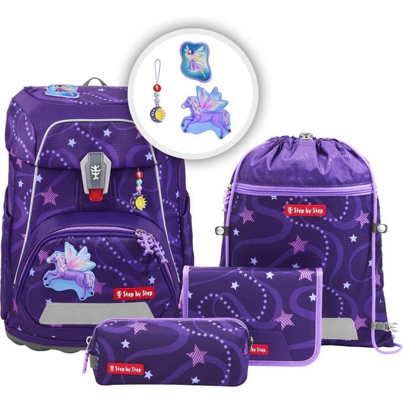 Školská aktovka Step by Step FIT, Pegasus Emily – 5-dielny set, AGR 67280858