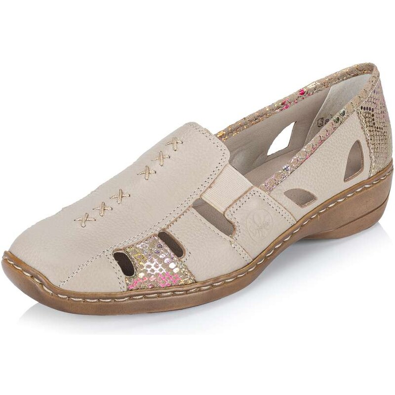 Dámske mokasíny RIEKER 41385-63 béžová S6 67165077