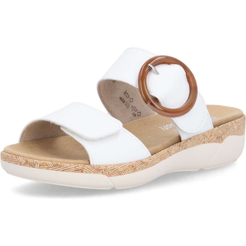 RIEKER Dámske šľapky REMONTE R6858-80 biela S6 67165081