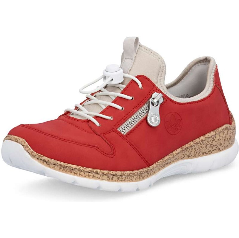 Dámske poltopánky RIEKER N42G0-33 červená S6 67165092