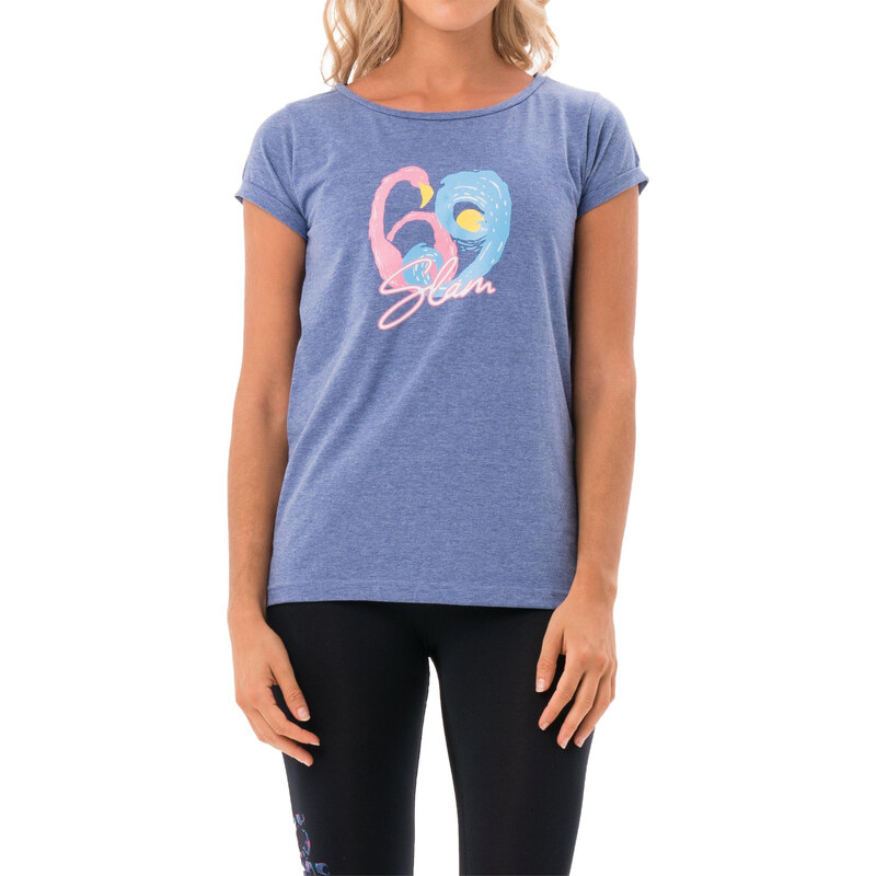 Dámske tričko 69SLAM FLAMINGO WAVE BLUE MELANGE ELISA (GTKFWE-BN) 66891028