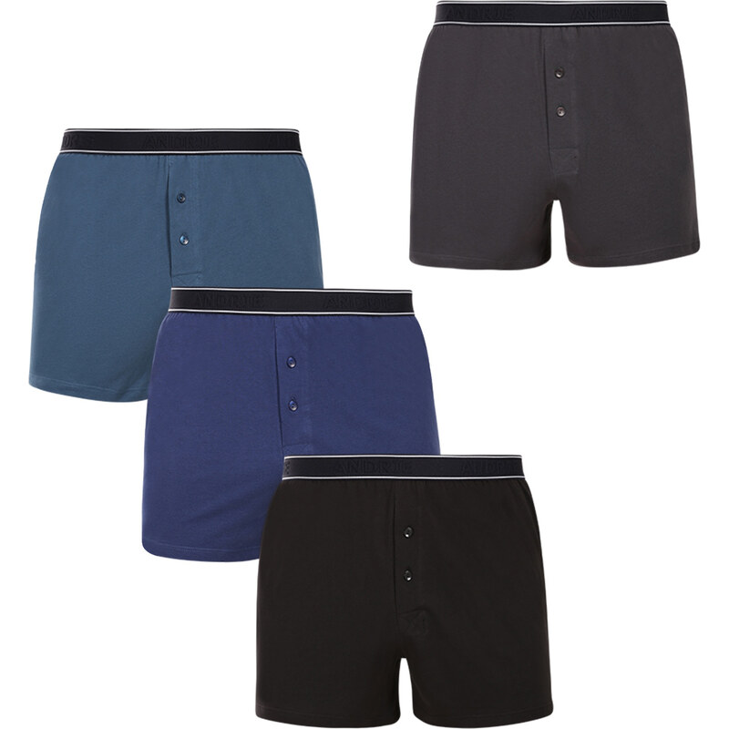 4PACK pánske trenky Andrie sportovní guma viacfarebné (PS 5877S) 67004001