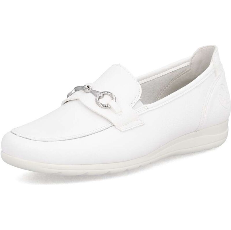 Dámske mokasíny RIEKER L9355-80 biela S6 67165288