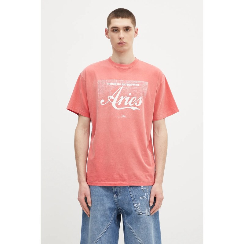 Bavlnené tričko Aries Sunbleached Cola SS Tee 67168095