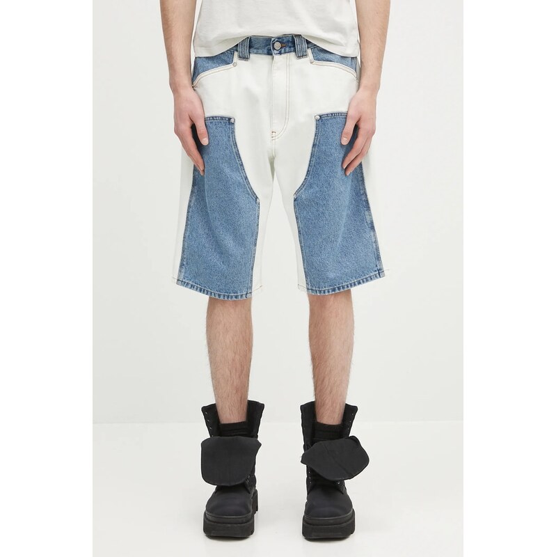 Rifľové krátke nohavice Aries Patchwork Western Carpenter Shorts 67168127