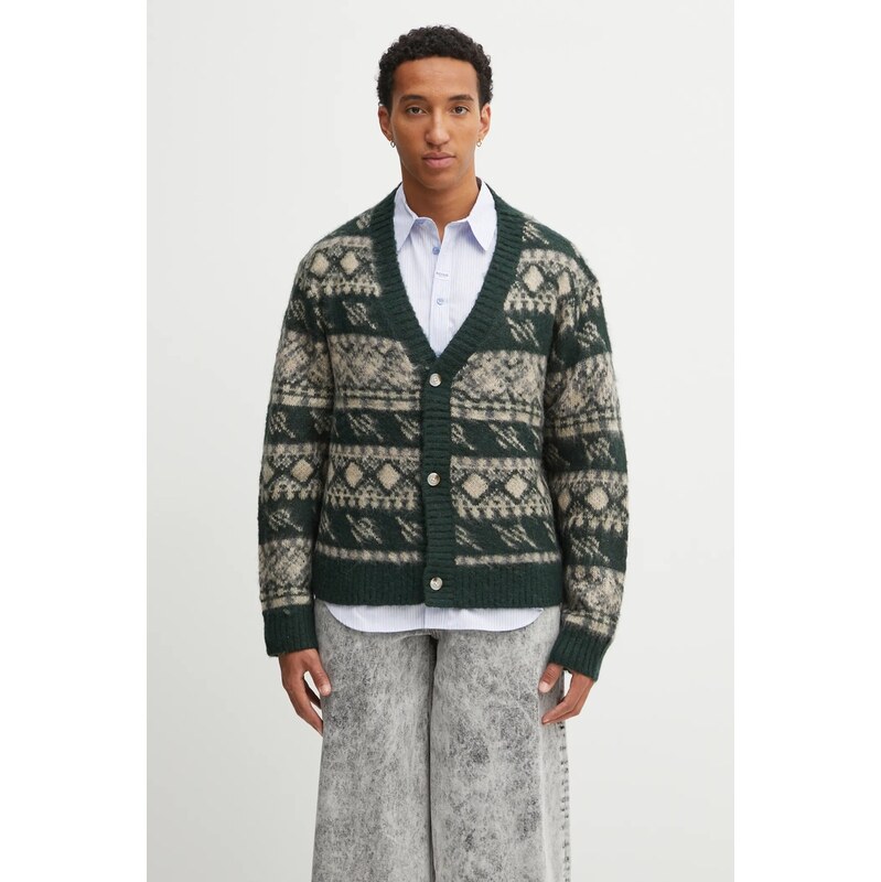 Kardigan s prímesou vlny Daily Paper Pattern Check 67244779