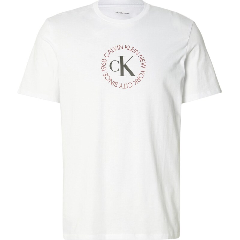 Calvin Klein Jeans Tričko antracitová / brusnicová / biela 66537564