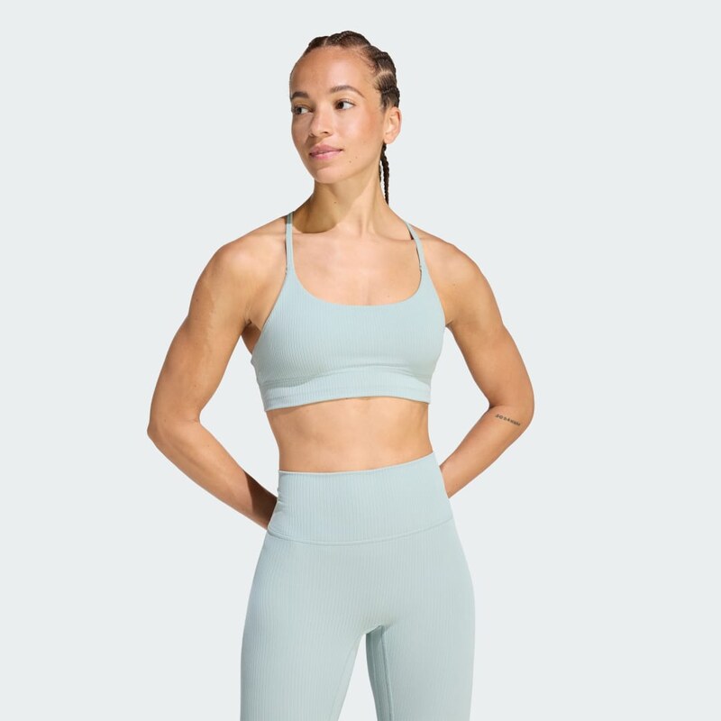Podprsenka adidas All Me Light Support Rib Bra Long Line Bra 67465493