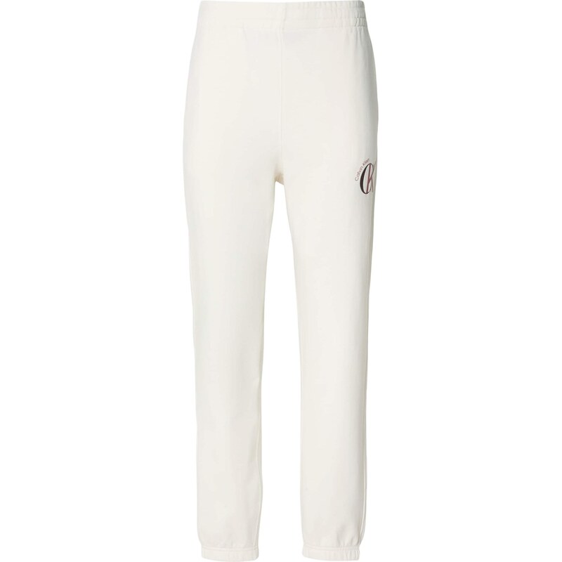 Calvin Klein Jeans Nohavice hnedá / červená / biela 66985762