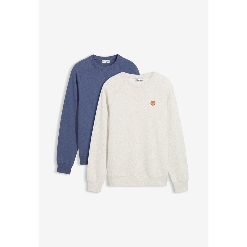 bonprix Mikina (2 ks), farba modrá 45574648