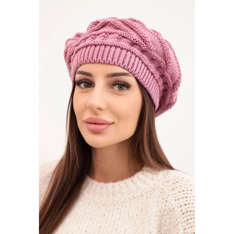 Dámsky zimný baret Kesi K378 fialový 67171775