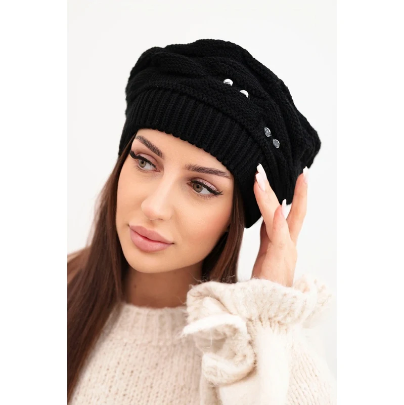 Dámska zimná čiapka s kryštálmi Kesi 67171778