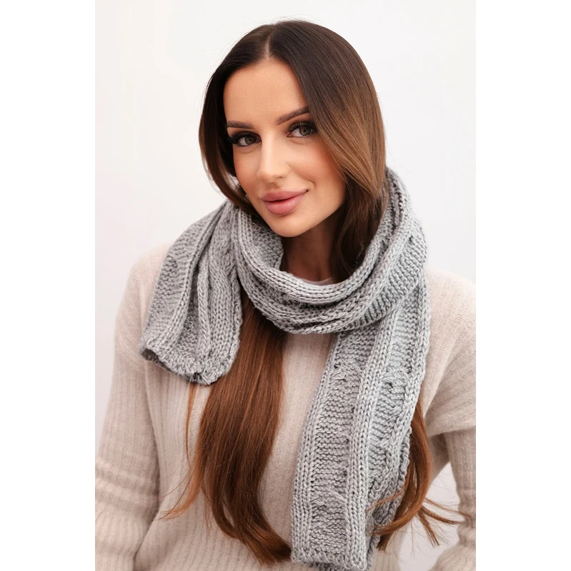 Kesi dámsky vlnený šál s vrkočovým vzorom 67171783