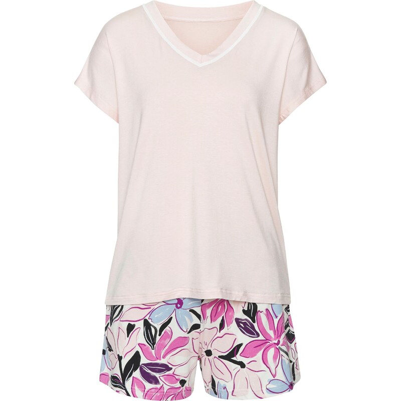 LASCANA Kraťasy svetlomodrá / ružová / pastelovo ružová / čierna 67178238