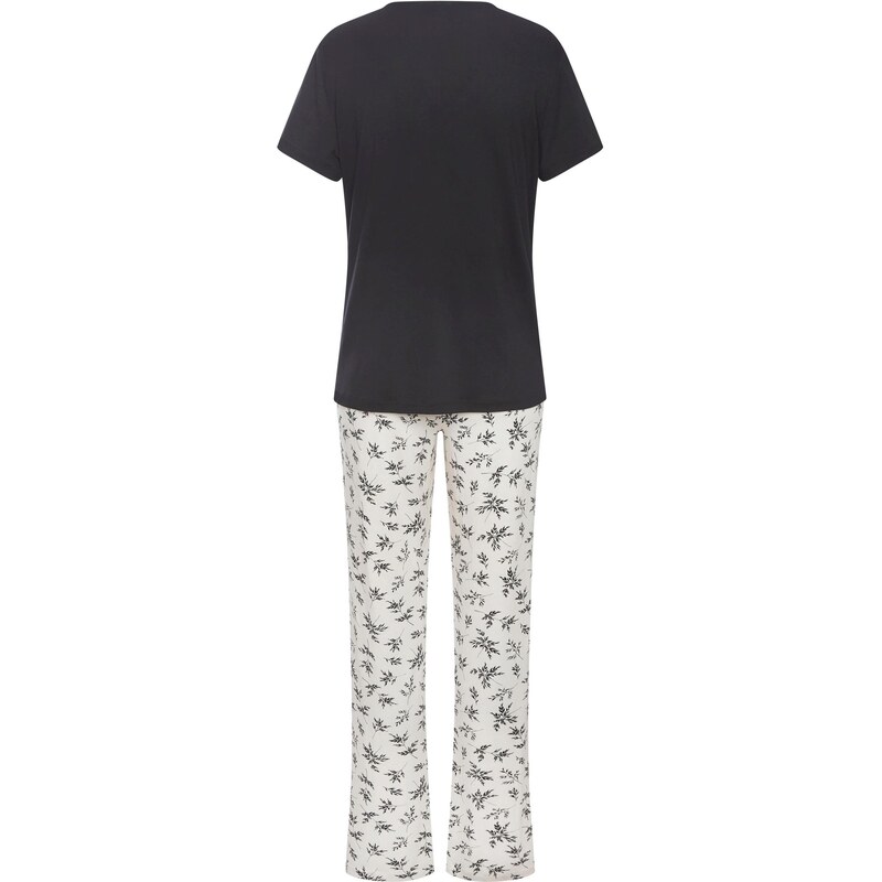 VIVANCE Pyžamo Dreams čierna / biela 62111328