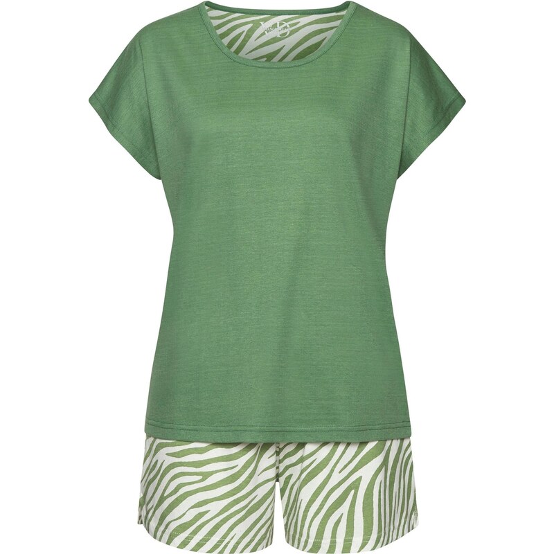 VIVANCE Kraťasy béžová / zelená 67178316