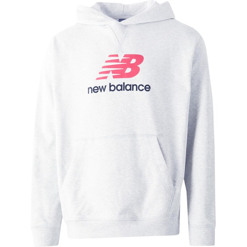 new balance Mikina sivá melírovaná / svetločervená / čierna 67178365