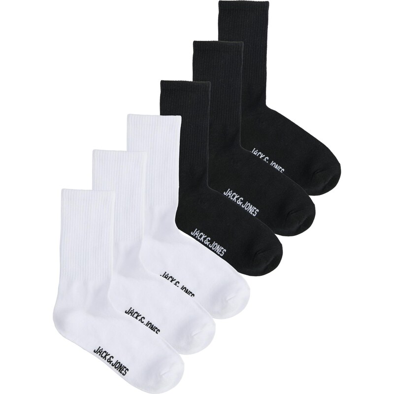 JACK & JONES Ponožky JACNOLAN čierna / biela 67178413