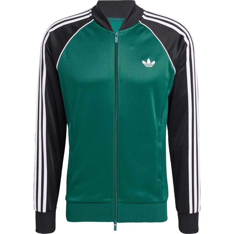 ADIDAS ORIGINALS Tepláková bunda SST smaragdová / čierna / biela 67178497