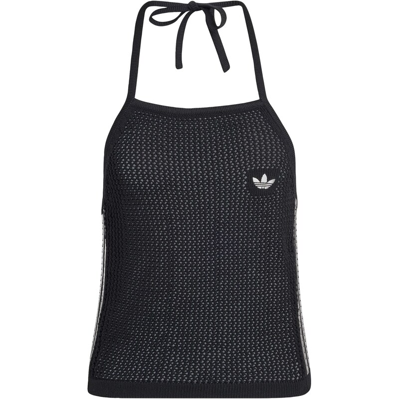ADIDAS ORIGINALS Vyšívaný top KNITTED CROCHET čierna 67178502